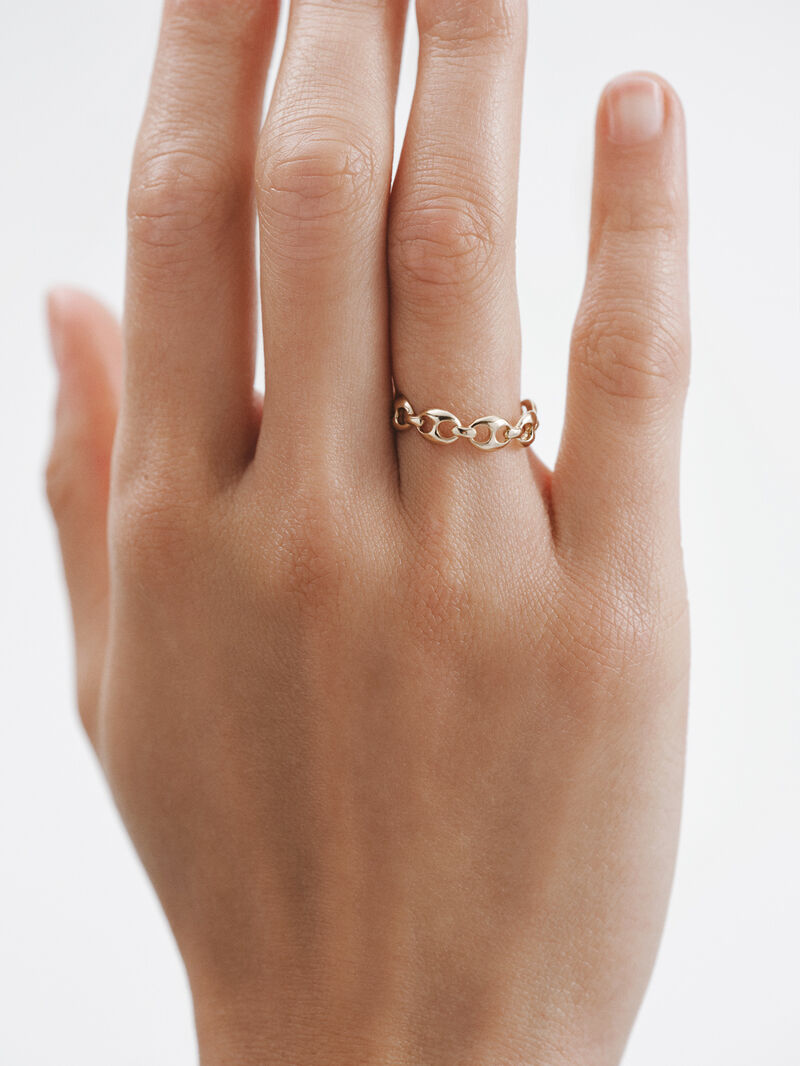 9K white gold ring with skulls image number 1