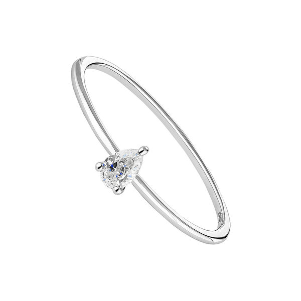 White gold pear diamond solitaire ring, J04438-01,hi-res