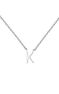 Collar inicial K oro blanco 9 kt , J04382-01-K
