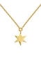 9 kt gold star necklace , J03863-02