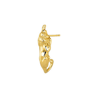 Gold plated lion earring , J04239-02-H, mainproduct