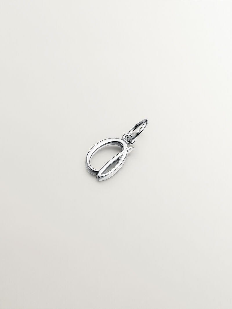 925 Silver Charm with initial D image number 2