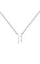 Collier iniciale R or blanc , J04382-01-R