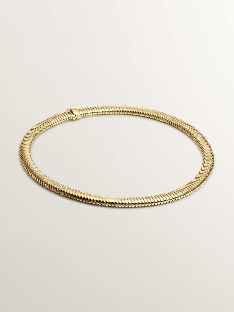 18K yellow gold plated 925 silver tumbagas necklace image number 0