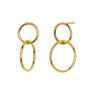 Boucles d'oreilles petits anneaux entrelacés argent plaqué or , J03587-02