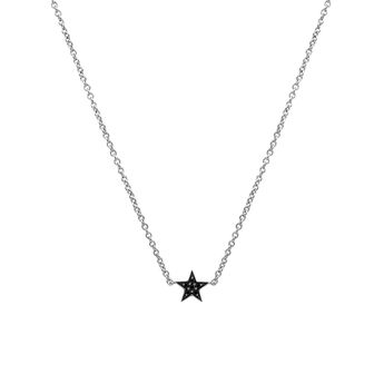 Silver star necklace spinels, J01863-01-BSN, hi-res