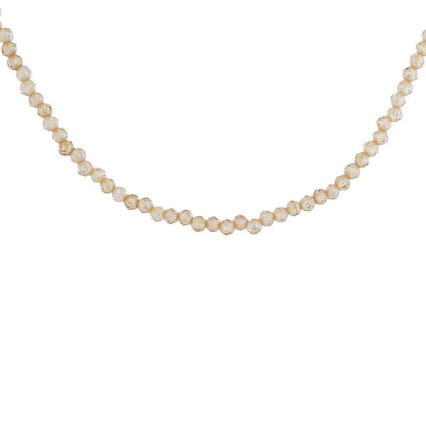 Gold plated ball chain zircon necklace , J04618-02-ZI, mainproduct