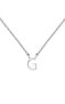Collier iniciale G or blanc , J04382-01-G