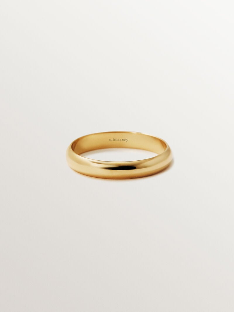 3.15mm half-round yellow gold wedding band image number 2