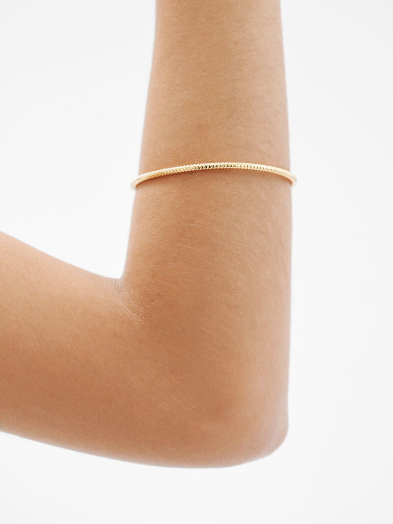 Rigid weekly style bracelet in 18K yellow gold plated 925 silver. image number 1