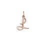 Rose gold-plated silver L initial charm , J03932-03-L