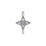 White gold diamond cross hoop earring 0.024 ct , J03912-01-H
