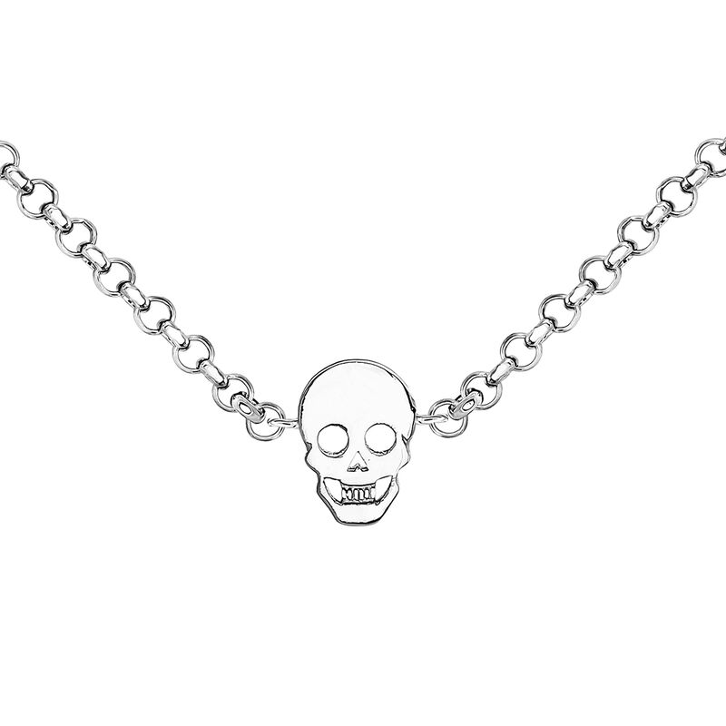 Collar calaveras plata , J03943-01, mainproduct