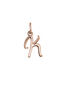 Rose gold-plated silver K initial charm  , J03932-03-K