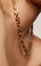 Cable link chain in 18k yellow gold-plated silver, J05336-02-45