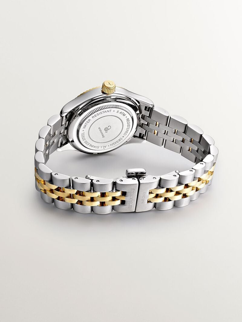 St. Barth Armis Watch with grey and yellow steel strap and grey dial image number 2