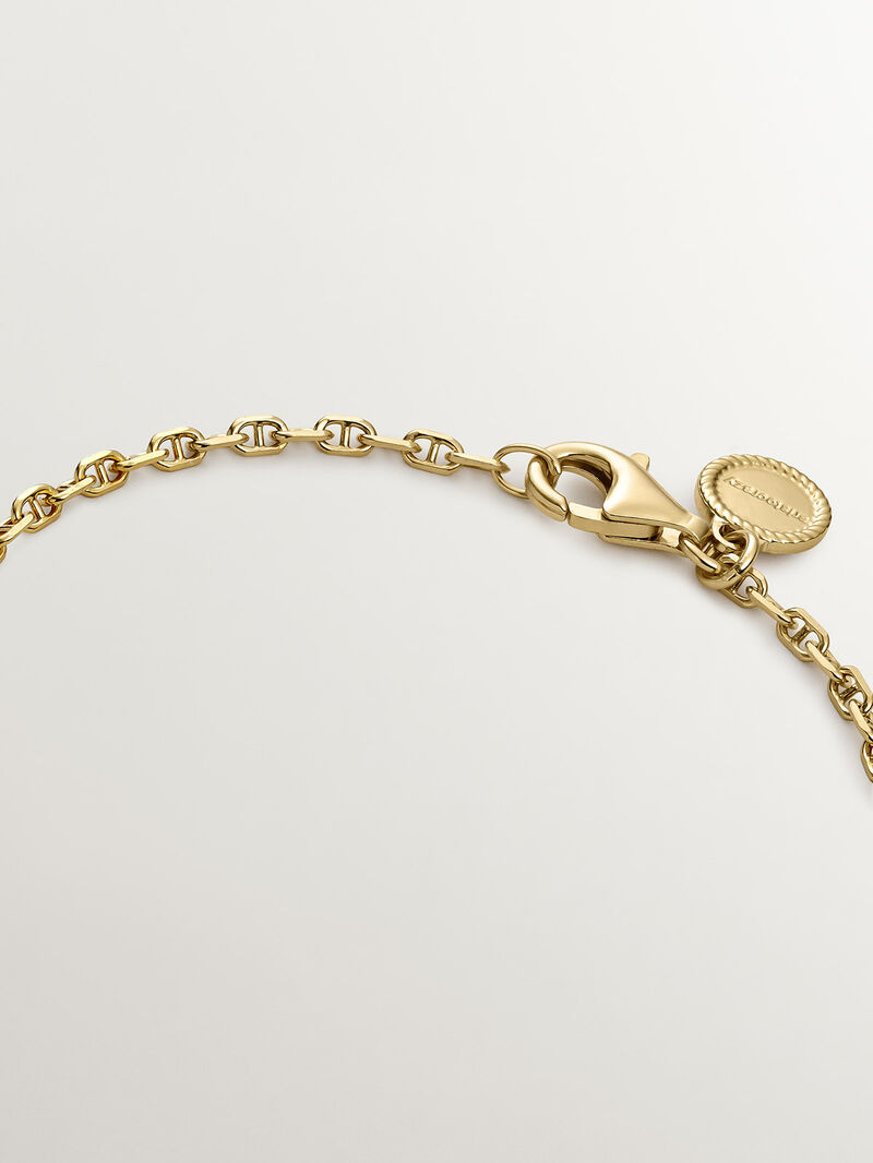 925 Silver link bracelet bathed in 18K yellow gold image number 4