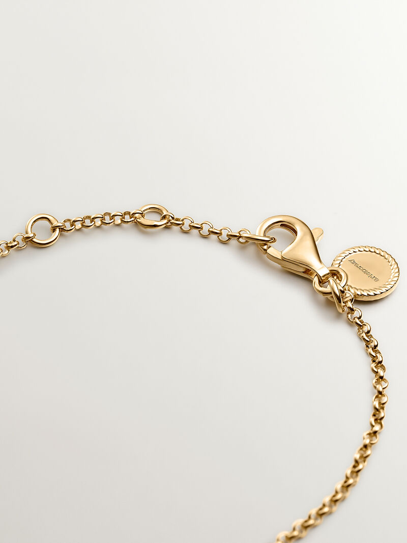 18K Yellow Gold Plated 925 Silver Bracelet with Stars image number 4
