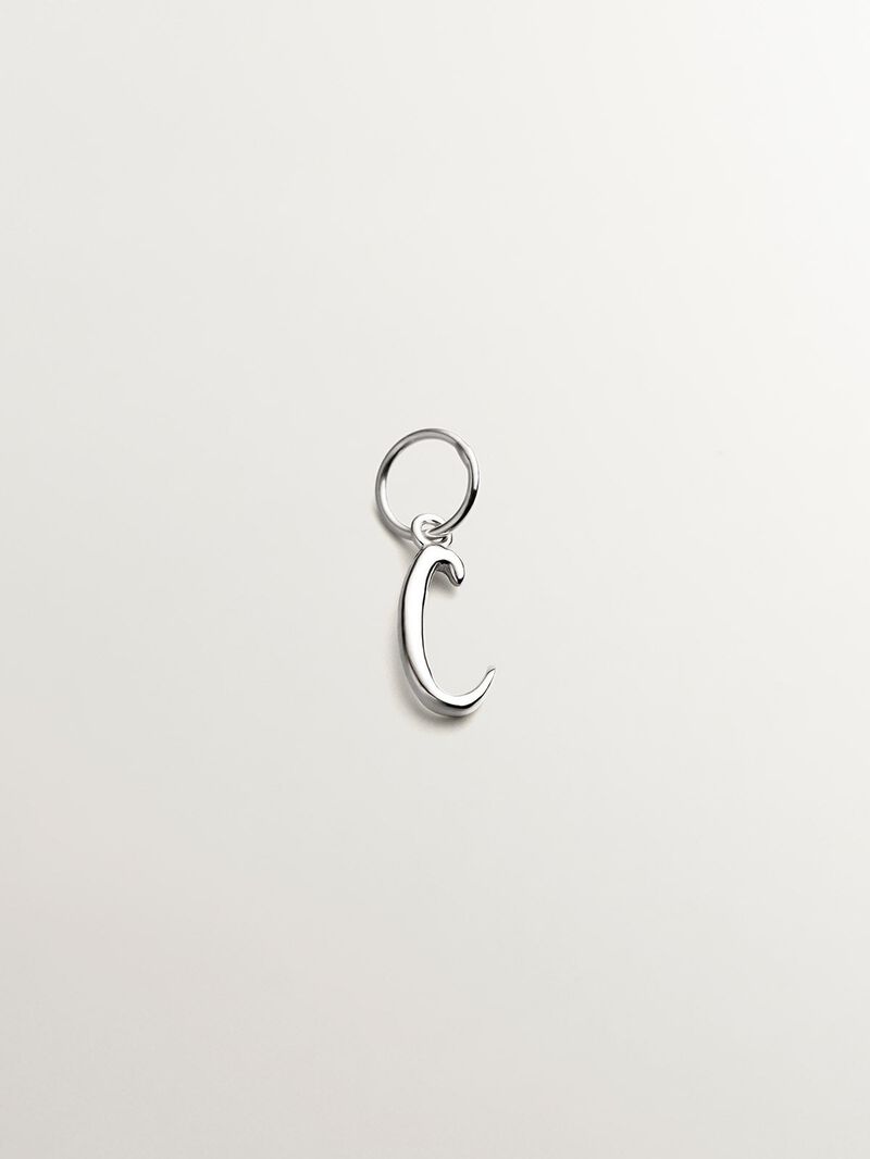925 Silver Charm with initial C image number 0