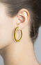 Gold plated oval earrings , J00933-02
