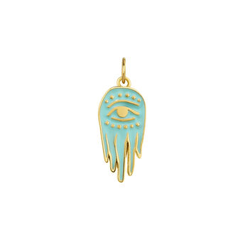 18 kt yellow gold-plated sterling silver hand of Fatima charm, J04845-02-TURENA,hi-res