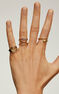 Gold plated silver fine cross ring , J01258-02