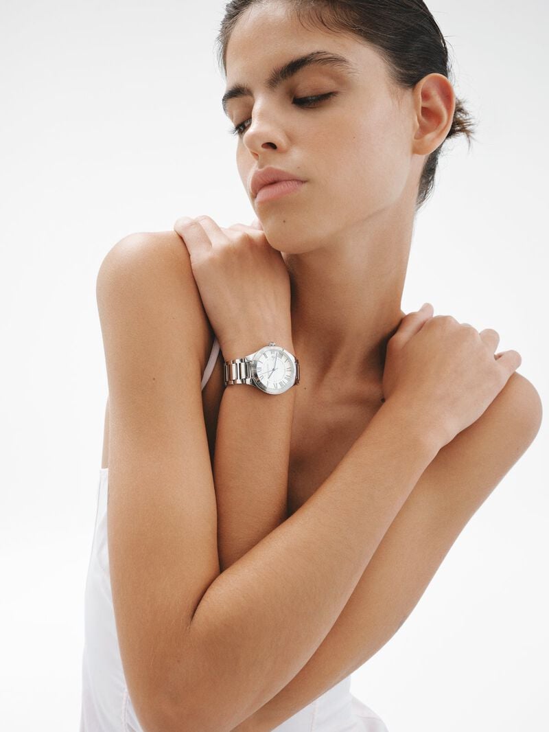 Bastille watch with steel strap and white dial image number 3