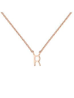 Rose gold Initial R necklace , J04382-03-R, mainproduct