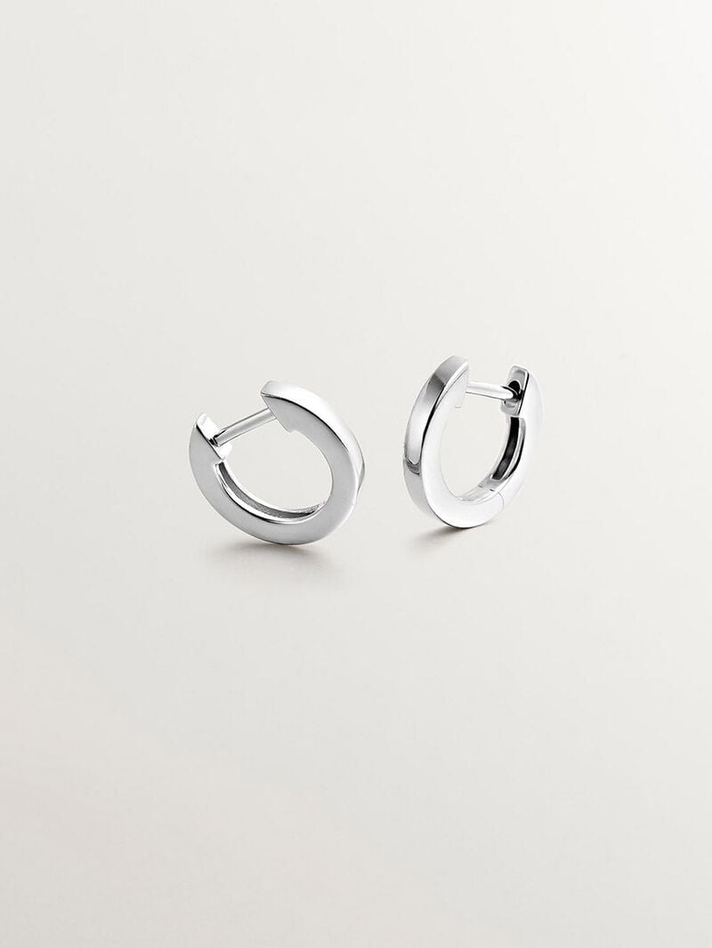 Small 925 silver hoop earrings image number 4