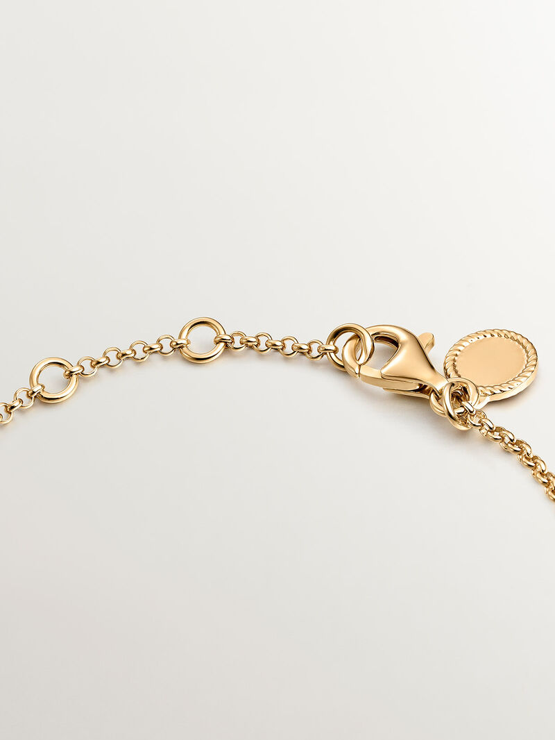 925 Silver bracelet bathed in 18K yellow gold with cross image number 6