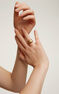 Wide, irregular-shaped, embossed 18kt yellow gold-plated silver ring, J05210-02