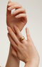 Wide, irregular-shaped, embossed 18kt yellow gold-plated silver ring, J05210-02