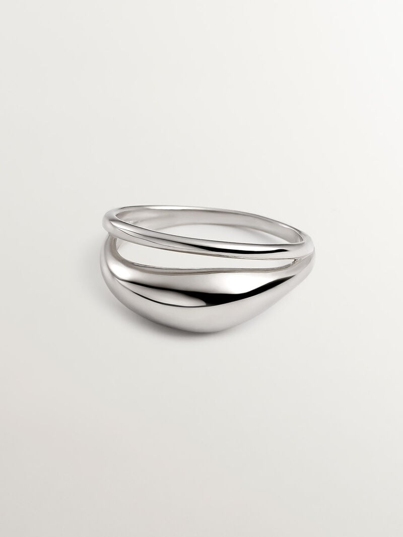 925 Silver Double Ring image number 2
