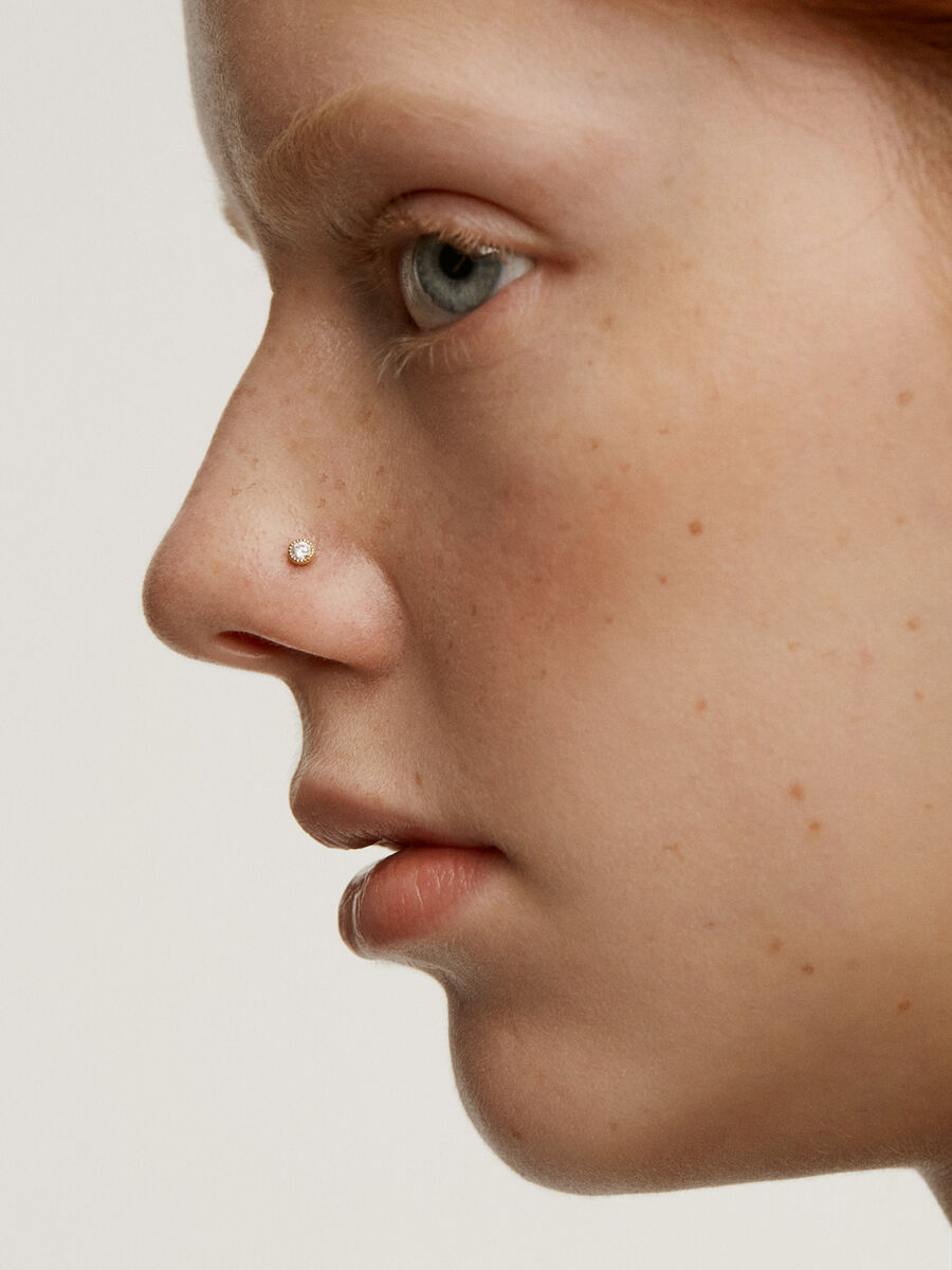 Mini diamond piercing in 18k gold , J03550-02-H-18, hi-res