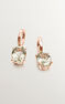Large oval rose gold plated quartz hoop earrings , J03809-03-GQ