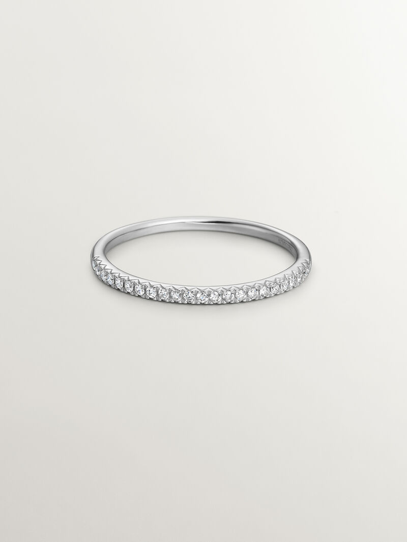 18K white gold ring with diamonds image number 2