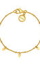 Gold plated silver leaf bracelet , J04820-02