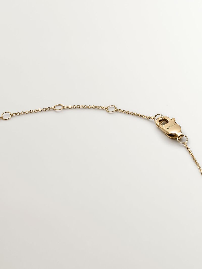 9K Yellow Gold Pendant with Emerald and Diamond image number 6
