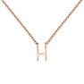 Rose gold Initial H necklace , J04382-03-H