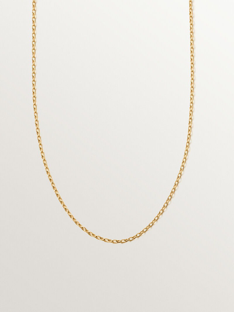 80 cm rolo chain made of 925 silver plated in 18K gold image number 0