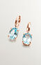 Pendientes aro grande topacio plata recubierta oro rosa , J03809-03-SKY