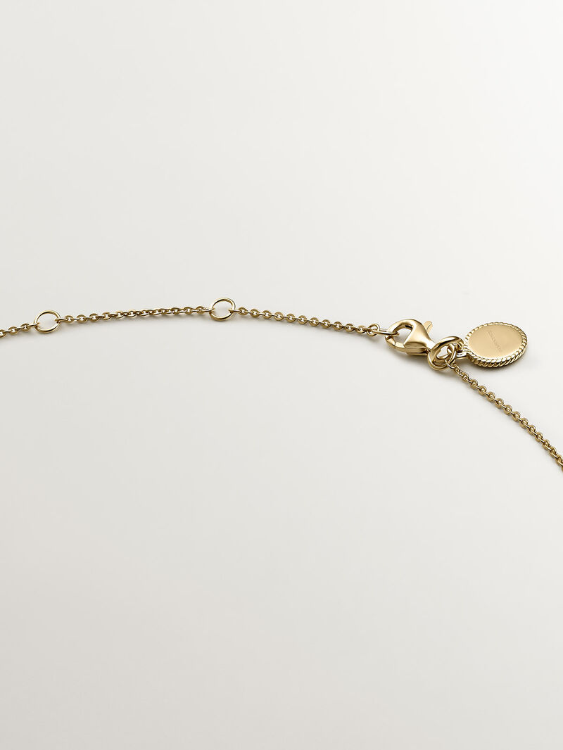925 Silver pendant bathed in 18K yellow gold with pink rhodolites and purple amethysts. image number 6