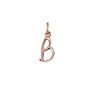 Rose gold-plated silver B initial charm , J03932-03-B