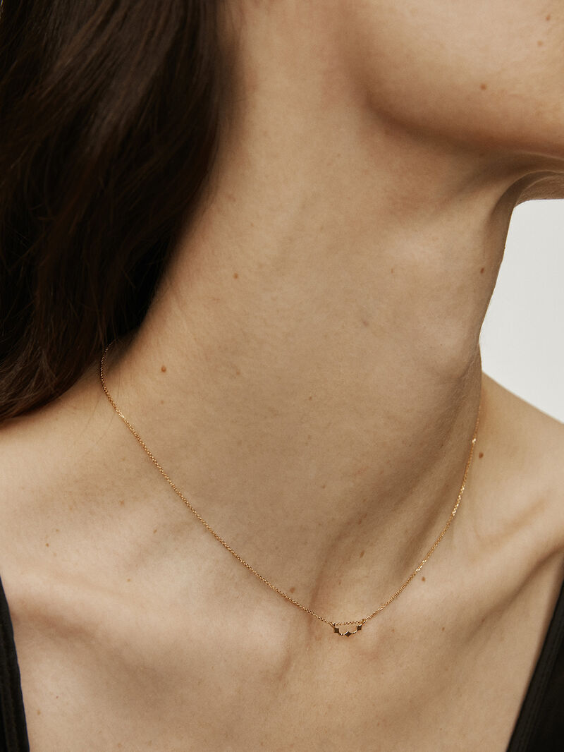 9K yellow gold pendant with rhombs image number 1