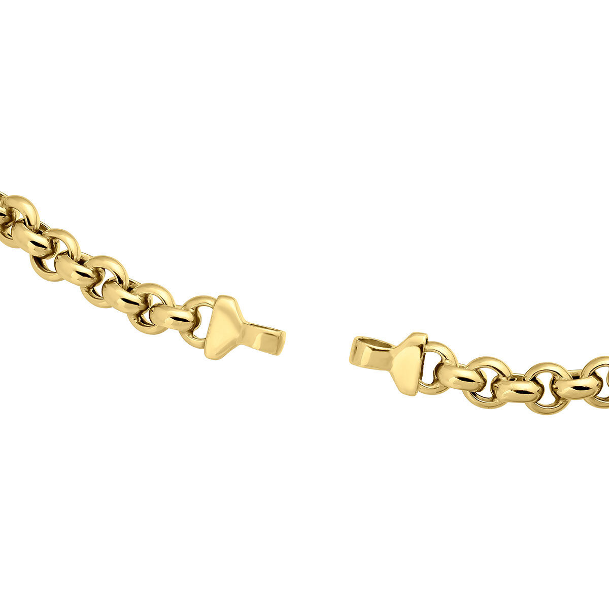 Rolo link chain in 18k yellow gold-plated silver , J05341-02-45, hi-res