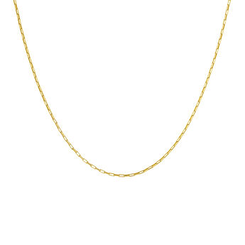 Gold-plated silver square link chain  , J04615-02,hi-res