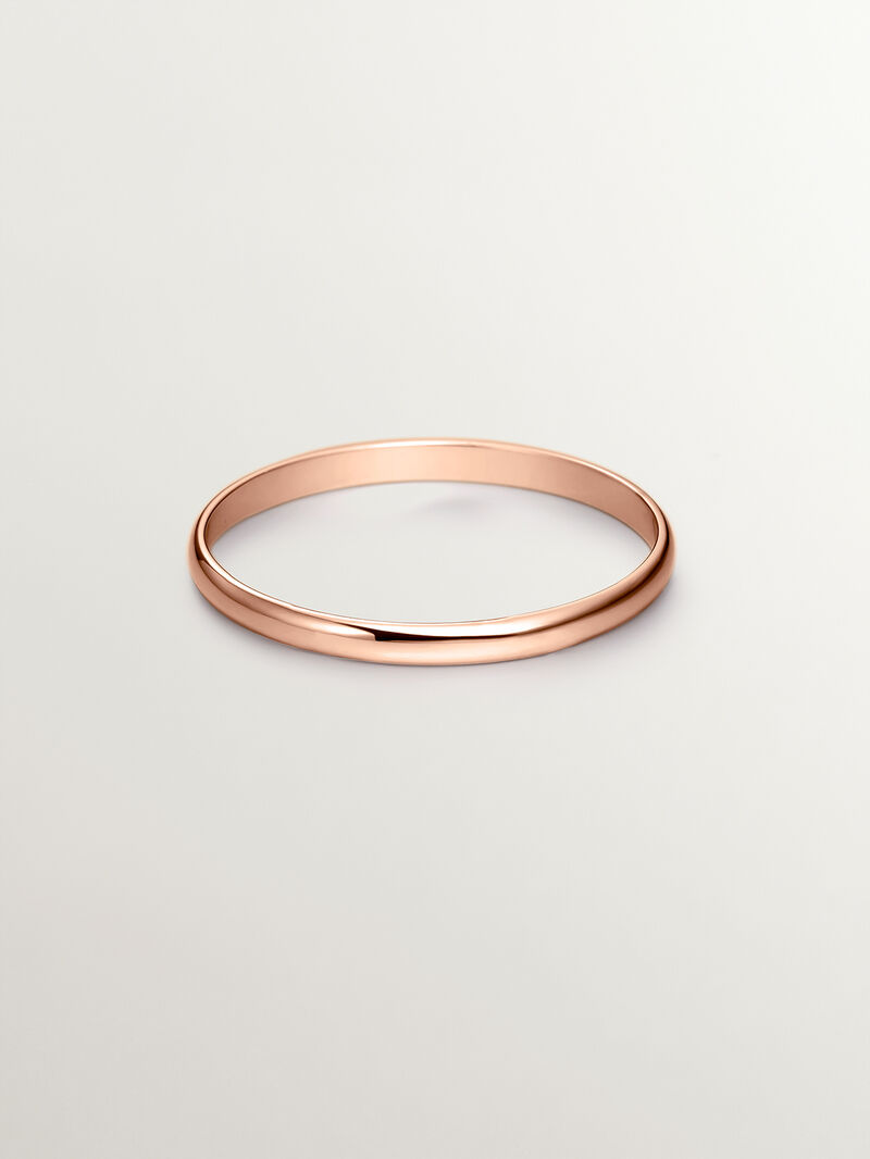 1.95mm half round rose gold wedding band image number 1