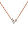 9kt rose gold triple diamond motif necklace, J04961-03