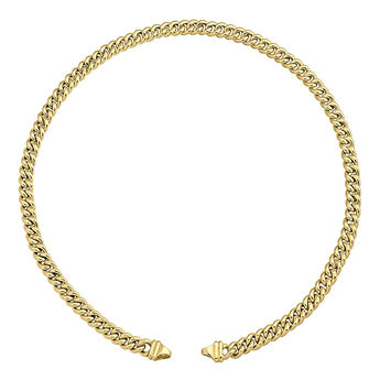 Flat curb chain in 18k yellow gold-plated silver , J05339-02-45,hi-res