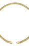 Cadena eslabones barbados de plata bañada en oro amarillo de 18kt, J05339-02-45